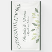 Elegant Waterverf trouwt op lofbetuigingen Spandoek (Verticaal)