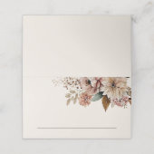 Elegant waterverf tuin herfst floral boho bruiloft plaatskaartje (Buitenkant ongevouwen)