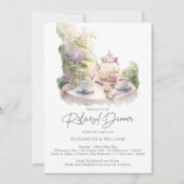 Elegant waterverf Tuin repetitie diner Kaart (Voorkant)