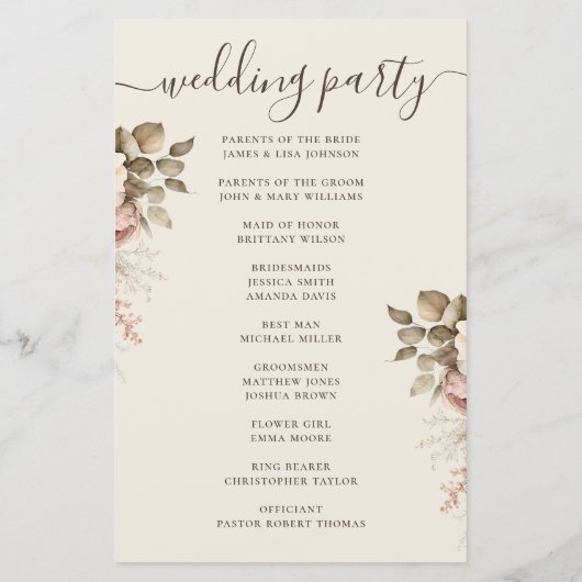 Elegant waterverf tuinbouwprogramma (Achterkant)