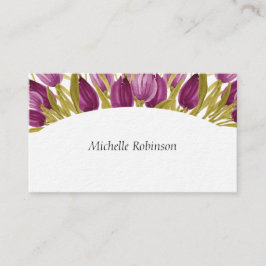Elegant Waterverf Tulip Flowers Professiona Visitekaartje
