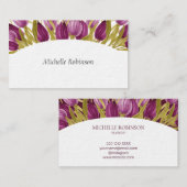 Elegant Waterverf Tulip Flowers Professiona Visitekaartje (Voorkant / Achterkant)