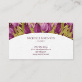 Elegant Waterverf Tulip Flowers Professiona Visitekaartje (Achterkant)