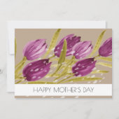 Elegant Waterverf Tulip Flowers Professional Feestdagenkaart (Voorkant)