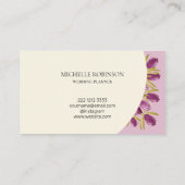 Elegant Waterverf Tulip Flowers Professional Visitekaartje (Achterkant)