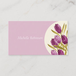 Elegant Waterverf Tulip Flowers Professional Visitekaartje