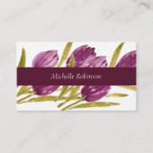 Elegant Waterverf Tulip Flowers Professional Visitekaartje (Voorkant)