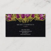 Elegant Waterverf Tulip Flowers Professional Visitekaartje (Achterkant)