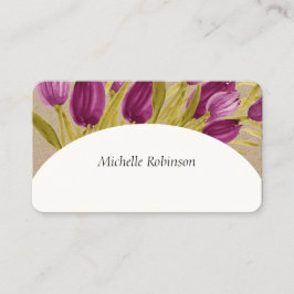 Elegant Waterverf Tulip Flowers Professional Visitekaartje