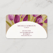 Elegant Waterverf Tulip Flowers Professional Visitekaartje (Achterkant)