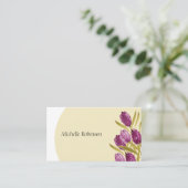 Elegant Waterverf Tulip Flowers Professional Visitekaartje (Staand voorkant)