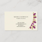 Elegant Waterverf Tulip Flowers Professional Visitekaartje (Achterkant)