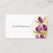 Elegant Waterverf Tulip Flowers Professional Visitekaartje (Voorkant)