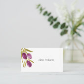 Elegant Waterverf Tulip Flowers Professional Visitekaartje (Staand voorkant)