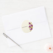 Elegant Waterverf Tulip Flowers Ronde Sticker (Envelop)