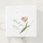 Elegant Waterverf Tulip Green Vrijgezellenfeest Bedankjes Labels (In situ)