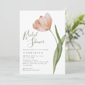 Elegant Waterverf Tulip Green Vrijgezellenfeest Kaart (Staand voorkant)