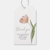 Elegant Waterverf Tulip Vrijgezellenfeest Cadeaulabel (Voorkant)