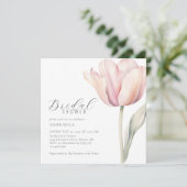 Elegant Waterverf Tulip Vrijgezellenfeest Kaart (Staand voorkant)