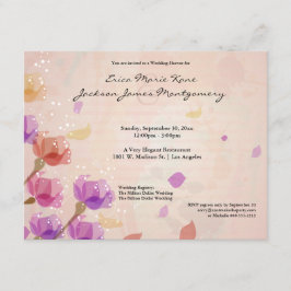 Elegant Waterverf Tulps Wedding Shower nodigt uit Kaart