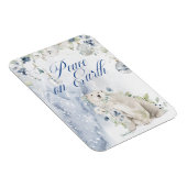 Elegant Waterverf Typography Greenery Snow Magneet (Rechterzijde)