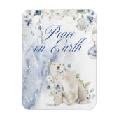 Elegant Waterverf Typography Greenery Snow Magneet (Verticaal)