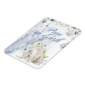 Elegant Waterverf Typography Greenery Snow Magneet (Linkerzijde)