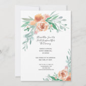 Elegant waterverf-uitnodiging, rsvp & receptie in kaart (Achterkant)