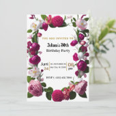 Elegant waterverf verjaardagskaart kaart (Staand voorkant)