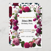 Elegant waterverf verjaardagskaart kaart (Voorkant / Achterkant)