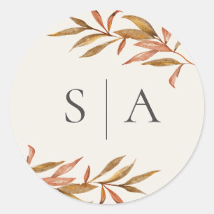 Elegant Waterverf verlaat de envelop van het huwel Ronde Sticker
