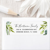 Elegant Waterverf verlaat lente zomer Etiket (Insitu)