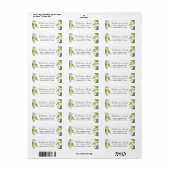 Elegant Waterverf verlaat lente zomer Etiket (Full Sheet)