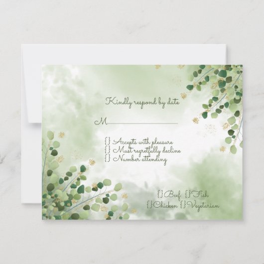 Elegant Waterverf verliest gouden accenten (Achterkant)