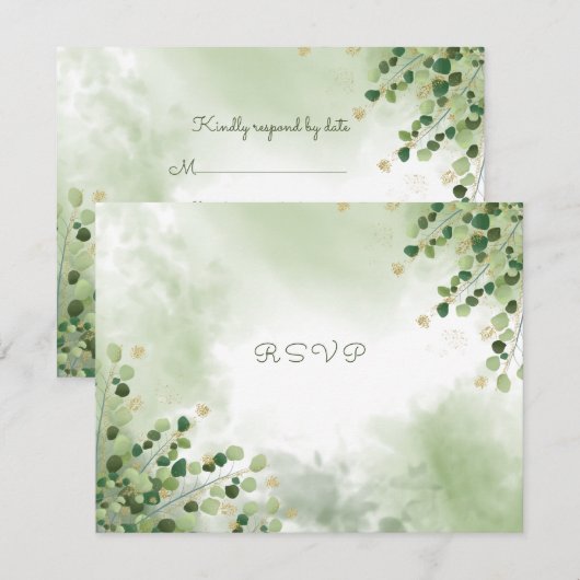 Elegant Waterverf verliest gouden accenten (Voorkant / Achterkant)