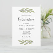 Elegant Waterverf verliest Quinceanera Kaart (Staand voorkant)