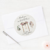 Elegant Waterverf Viking | Weddenschap Ronde Sticker (Envelop)