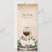 Elegant Waterverf Vineyard Wedding Save The Date (Achterkant)