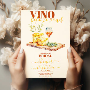 Elegant Waterverf Vino voor het Vrijgezellenfeest  Kaart