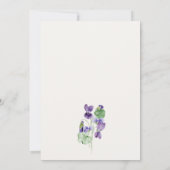 Elegant Waterverf Violet Floral Baby shower Kaart (Achterkant)