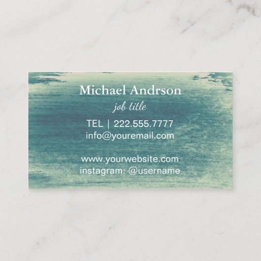 Elegant Waterverf Visitekaartje (Achterkant)