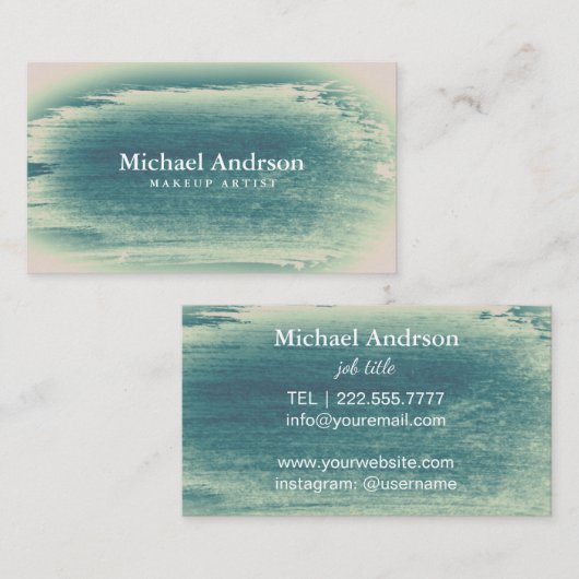Elegant Waterverf Visitekaartje (Voorkant / Achterkant)
