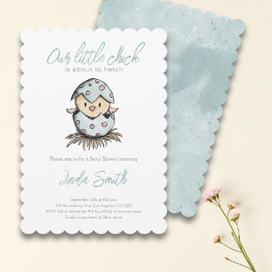 Elegant Waterverf Vogel Baby shower Kaart