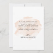 Elegant Waterverf Weddenschap Hartelijk dank Bedankkaart (Voorkant)