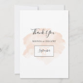 Elegant Waterverf Weddenschap Hartelijk dank Bedankkaart (Achterkant)