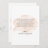 Elegant Waterverf Weddenschap Hartelijk dank Bedankkaart (Voorkant / Achterkant)