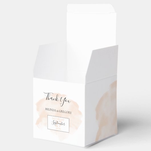 Elegant Waterverf Wedding Bedankdoosjes (Geopend)