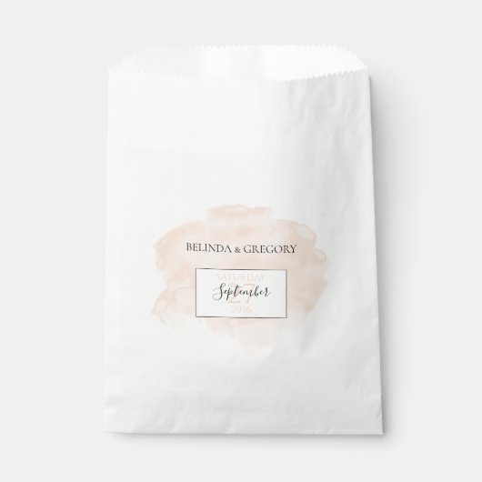 Elegant Waterverf Wedding Bedankzakje (Voorkant)