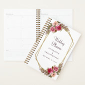 Elegant Waterverf Wedding Floral Gold Paars Roze Planner (Display)