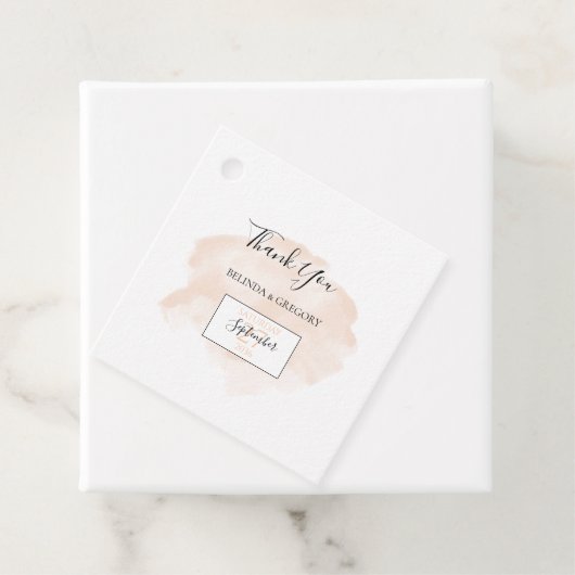 Elegant Waterverf Wedding Gift Bedankjes Labels (In situ)